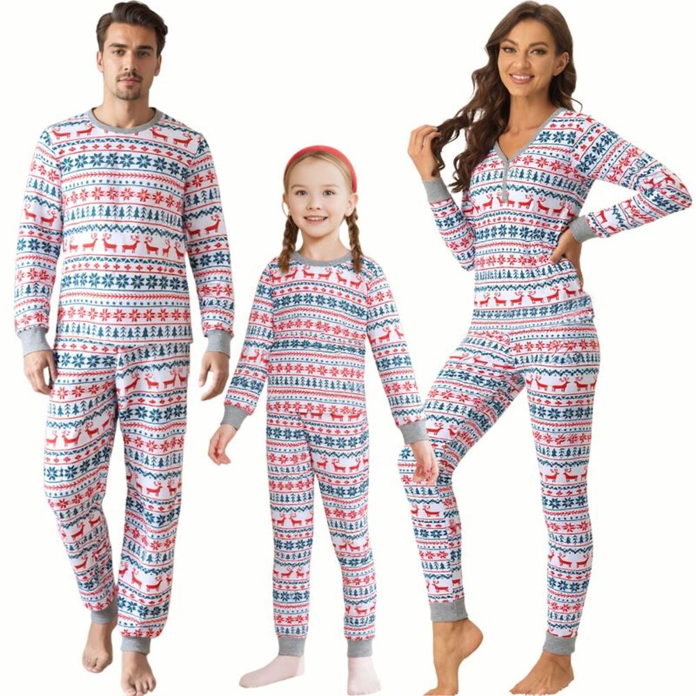 Kid's Christmas Sleepwear Tee with Pants Loungewear  Pajama Sets